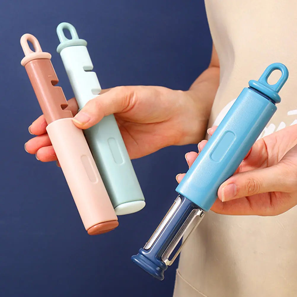 1Pcs Versatile Kitchen Sharpening Tool Stainless Steel Cutter Sharpener with Built-in Peeler for Home Use Blue Cutter Sharpener