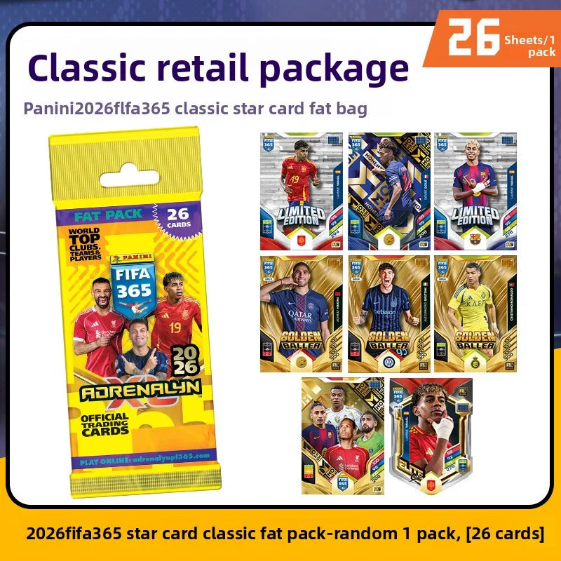 2026 Panini FIFA 365 Adrenalyn XL - Top Clubs Teams Players Collectible Trading Card Gift