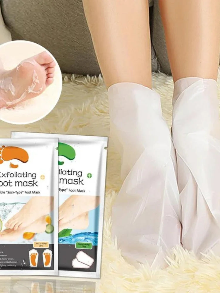 2pcs/Set Socks For Pedicure Socks For Feet Peeling Foot Mask Health Care Skin Care Feet Dead Skin Removal Exfoliating Foot Mask