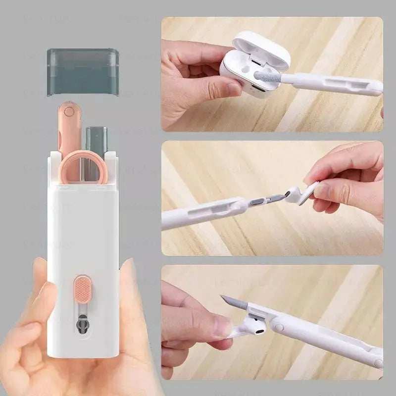 7-in-1 Keyboard Cleaner Earphones Cleaning Pen Keycap Puller Set Multifunctional Cleaning Kit For AirPods iPhone iMac MacBook