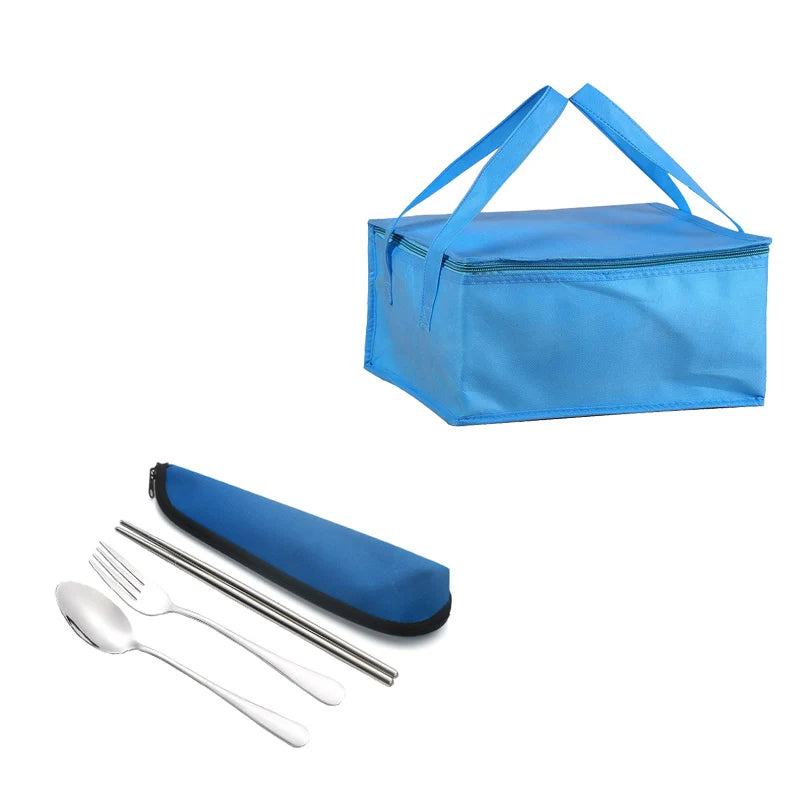 Electric Lunch Box Stainless Steel Office School 220V 110V Fast Heating Food Warmer Container 12V 24V Car Truck EU US Plug Set