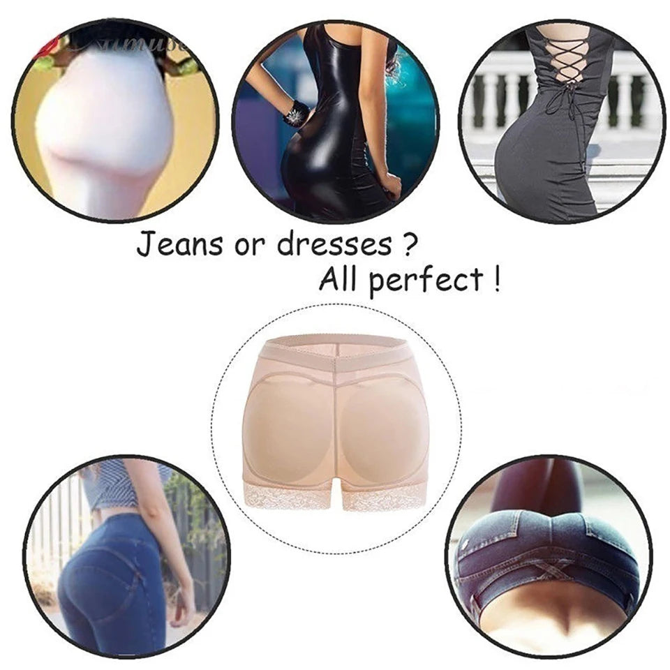 Women's Underwear Fake Buttock Body Shaper Padded Seamless Panties Panty Sexys Hip Enhancer High Waist Tummy Control Short