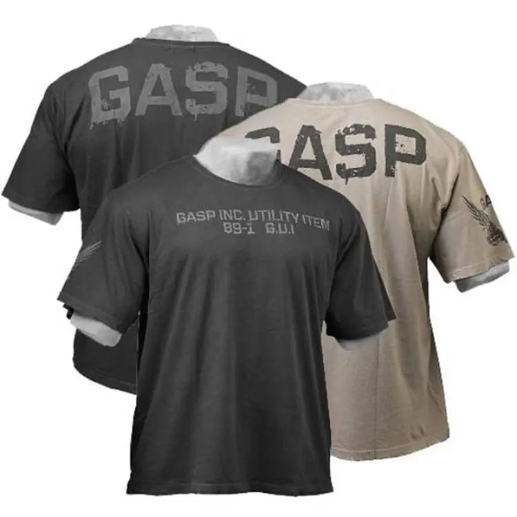Fitness And Sports T-shirt Men's Loose Top European And American Large-sized Quick-drying Short-sleeved Shirt Fitness Training