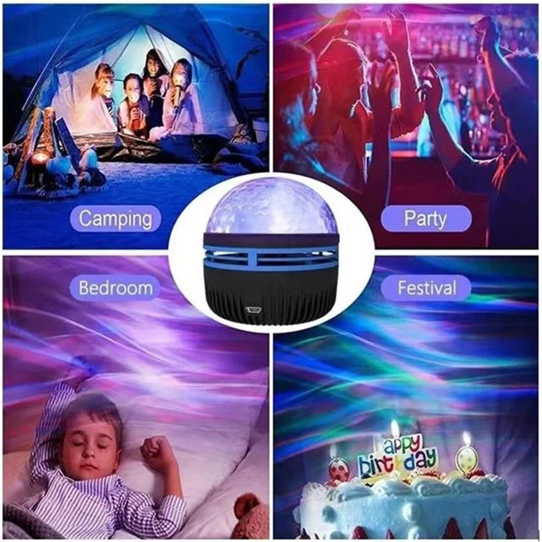 Mini LED Starry Sky Projection Light Bedroom Atmosphere Lights with Remote Control for Home Decor Room Christmas Party Disco