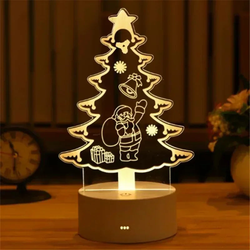 3D Acrylic LED Night Light USB Powered Bedroom Bedside Decor Night Lamp Birthday Kid Gifts Table Ornaments Novelty Lighting