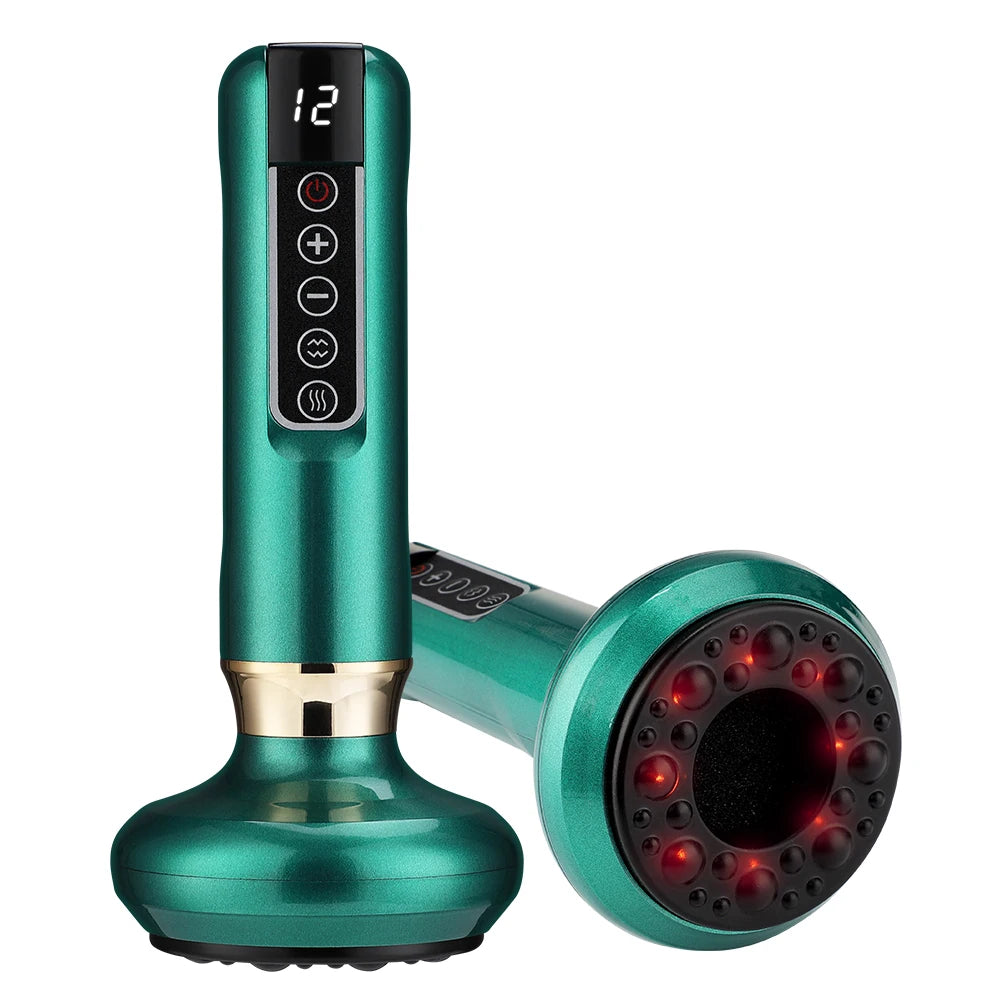 12/6 Levels Intelligent Vacuum Cupping Massager Negative Pressure Heating Wireless Scraping Apparatus Dredge Meridian Relax