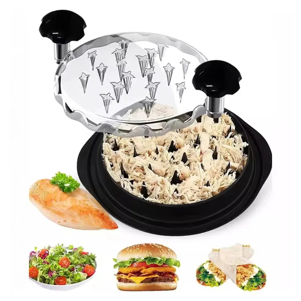 Chicken Shredder Tool Meat Breast Shredding Separation Mincing Grinder Machine with Lid for Shredding Chicken Pork Beef Cooking