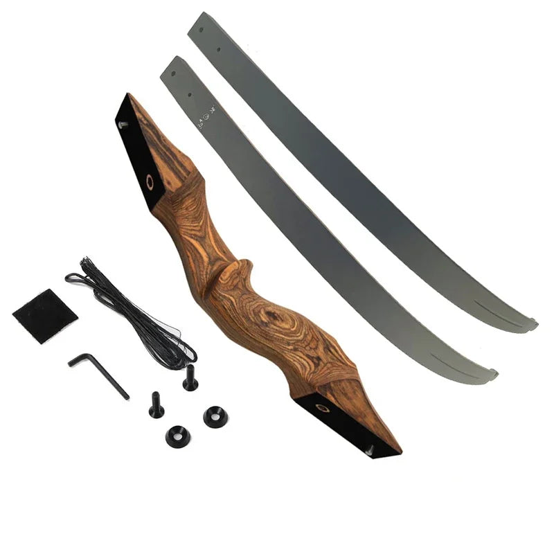 20-60lbs 60inch Archery Recurve Bow Longbow Takedown Bow Limb Right Left Hand 12pcs mix Carbon Arrows Hunting Shooting