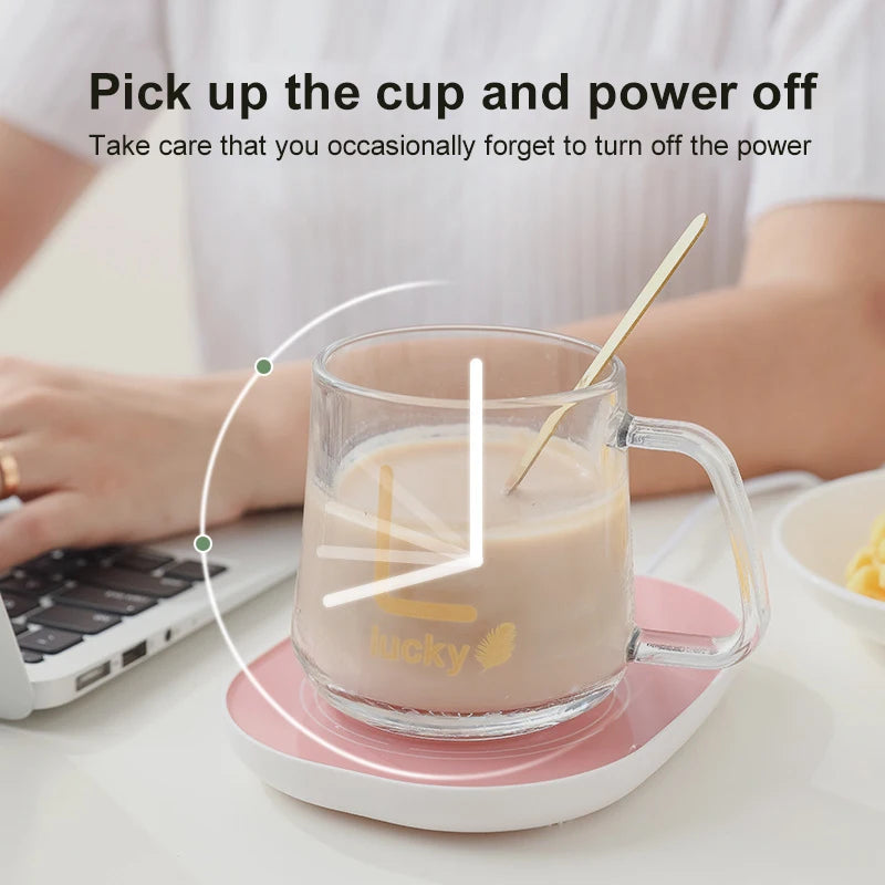 220V Electric Heating Coaster Heater Mug Warmer 55°C For Coffee Milk Tea Heating Pad Thermostatic Mat Kitchen Supplies