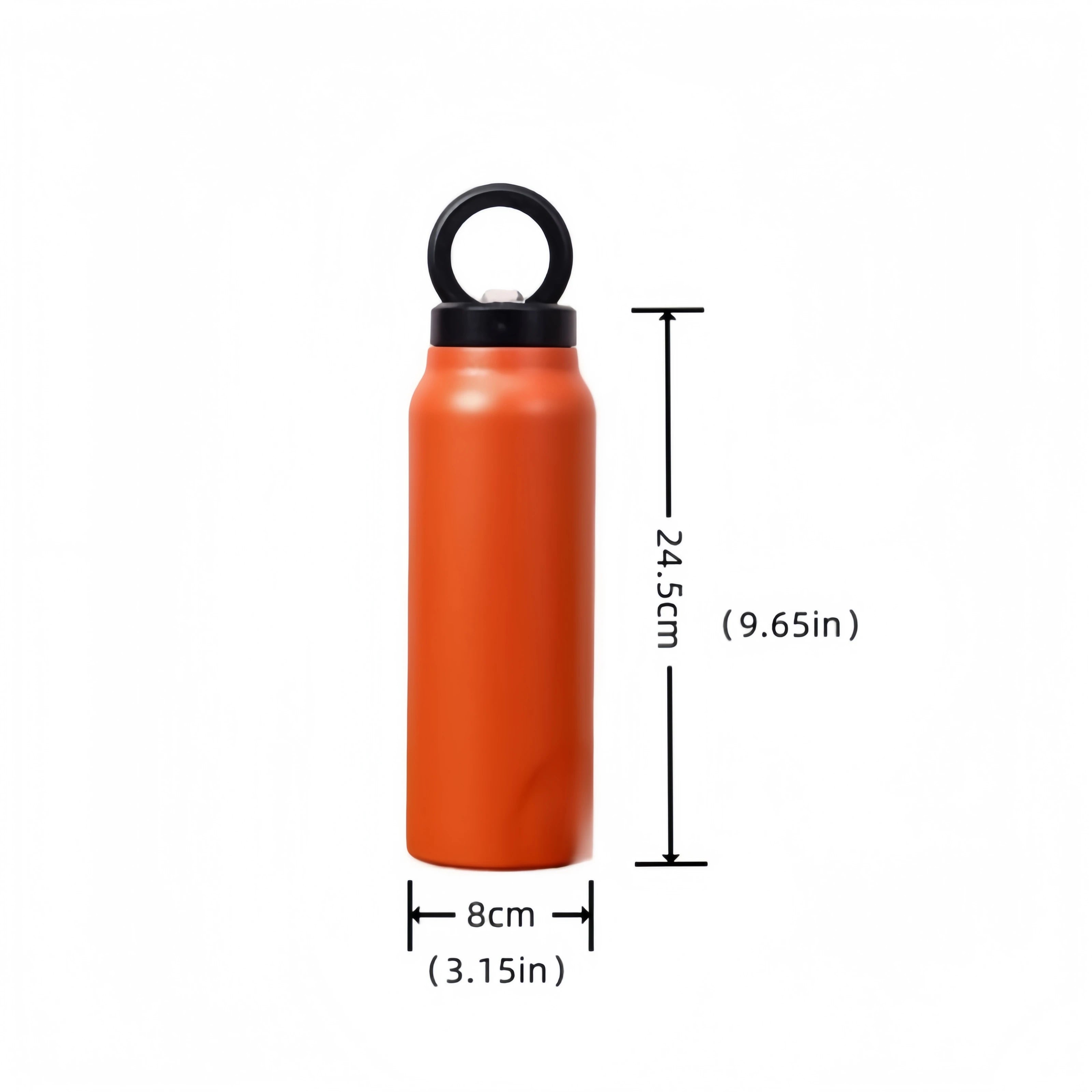 24 Oz Insulated Stainless Steel Sports Water Bottle With Straw Outdoor Insulated Water Mug With Magnetic Phone Holder Thermos