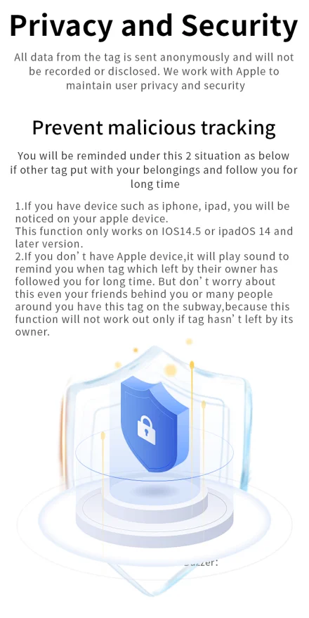 Security Bluetooth GPS Tracker Tag Based on iphone Find My app airtag Anti-lose Sound Locate Message Reminder Alarm Key Finder