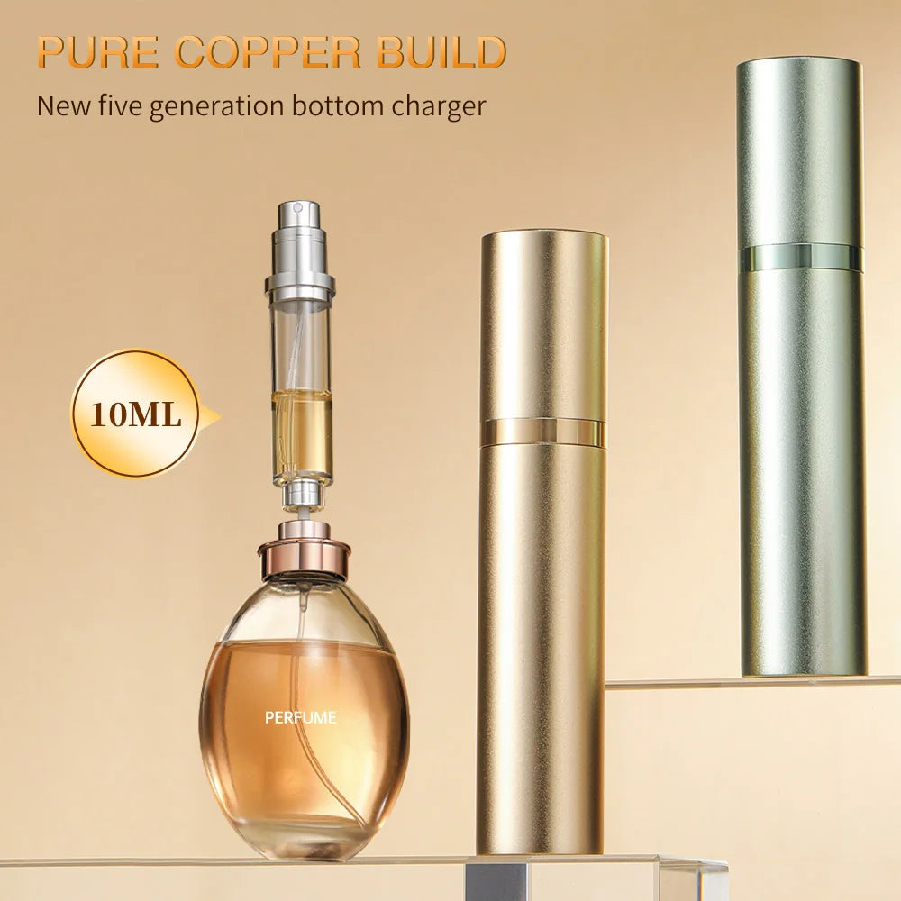 10ml Mini Refillable Perfume Bottle with Spray Scent Pump Portable Travel Empty Cosmetic Containers Mini Spray Atomizer Bottle