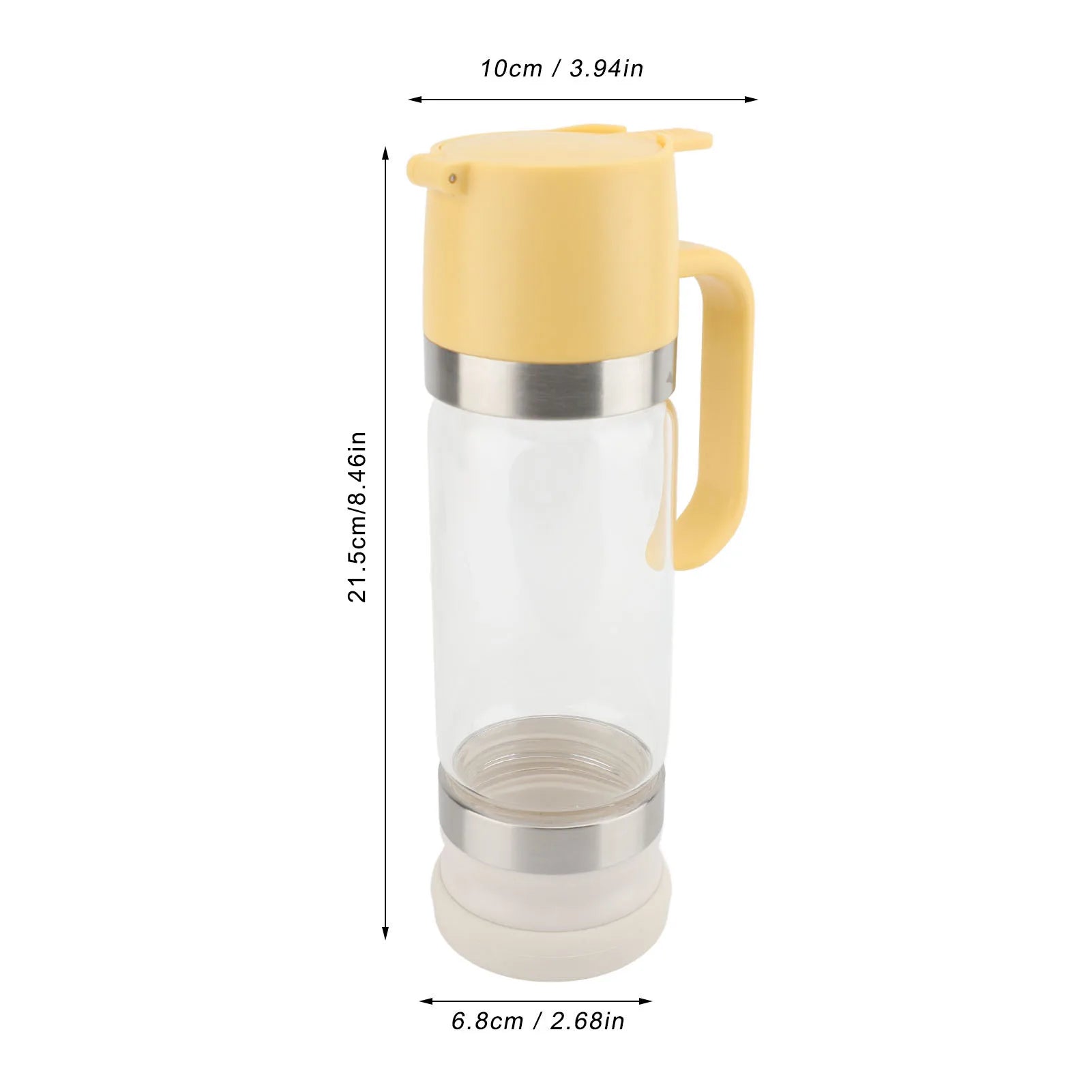 Honey Dispenser 350ml Clear Glass Syrup Dispenser with Handle Prevent Dripping Honey Container for Coffee Shops Restaurants Home