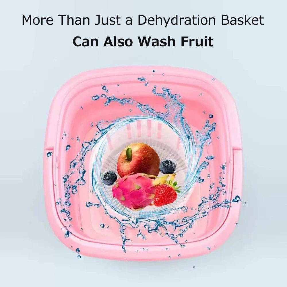 Washing Machine Small Household Folding Portable Automatic Ultrasonic Forward and Reverse Pulsator Elution Dual Purpose Imitatio