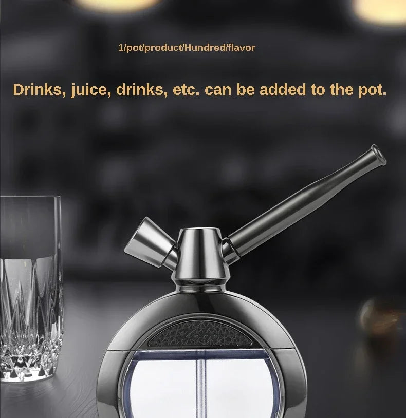 CRUSHER Dry Herb Grass Tobacco Pipes Kit Zinc Alloy Hookah Set Men and Women Use Double Filter Water Smoking Pipe Accessories