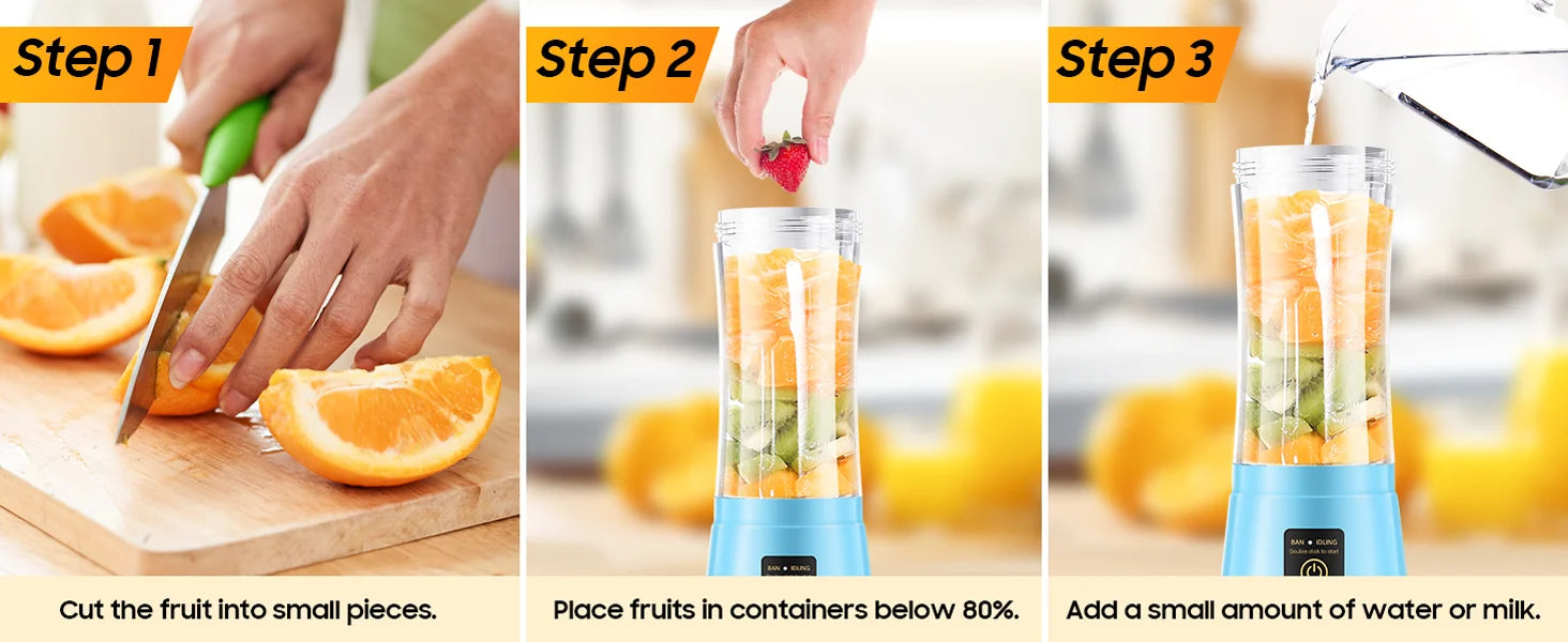 380ml Portable Juicer Fruit Smoothie Electric Blender Mini Juice Cup Usb Charging Blender Suitable for Travel And Fitness Use