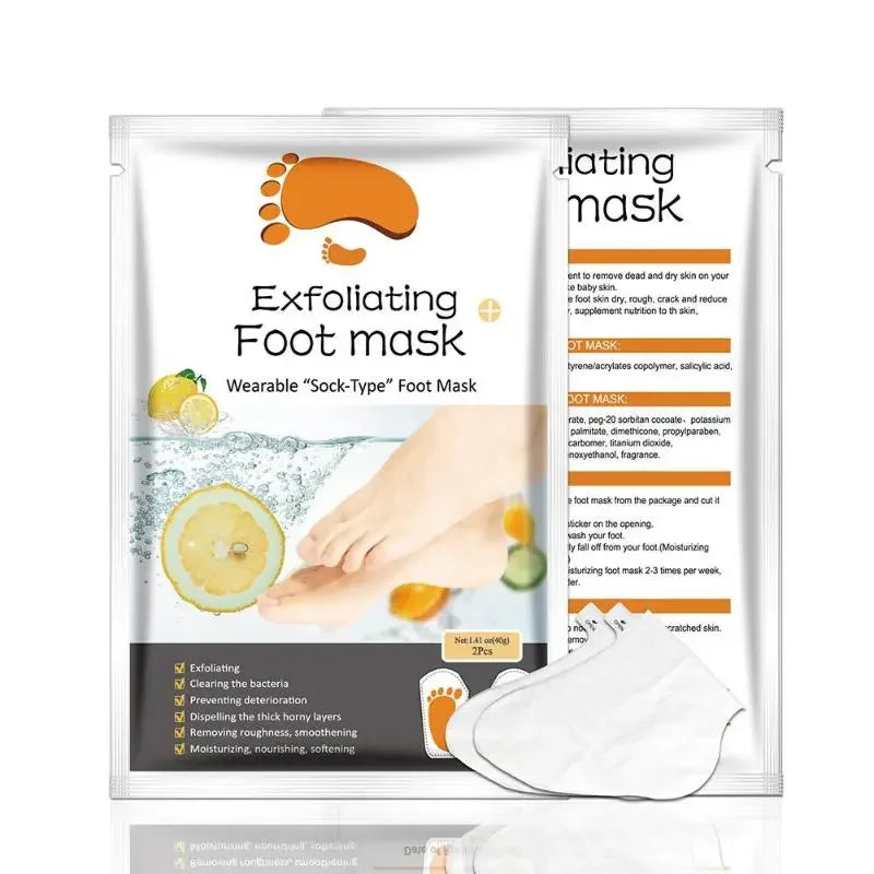 2pcs/Set Socks For Pedicure Socks For Feet Peeling Foot Mask Health Care Skin Care Feet Dead Skin Removal Exfoliating Foot Mask