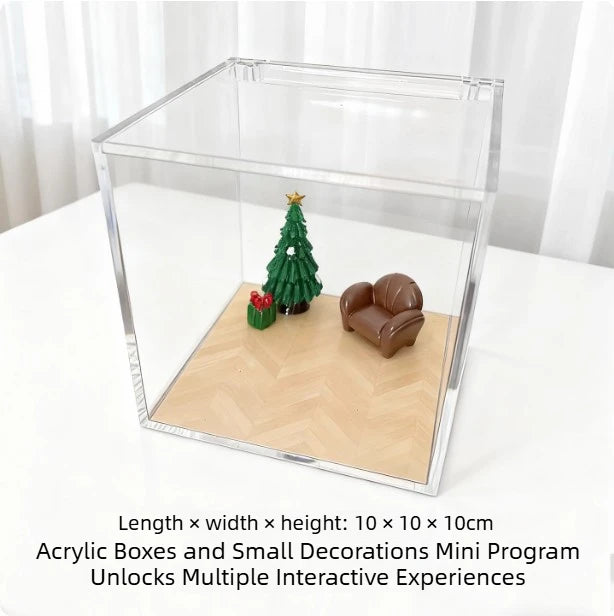 Pet Holographic Digital House, Memorial Decorative Item, Transparent Interactive Display Box High-Transparency Material Creative