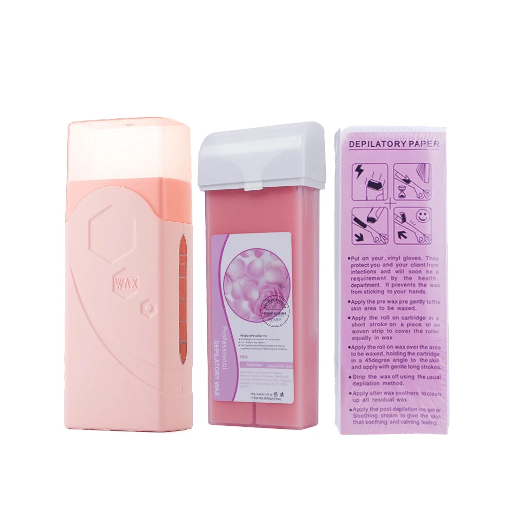 40W Roll On Depilatory Wax Heater Machine Portable Wax Cartridge Hair Removal Cream Heating Device Home Epilator Waxing Warmer