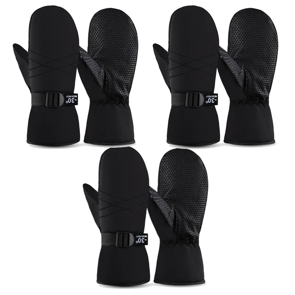 Ski Mittens Waterproof Winter Thermal Touch Screen Gloves Windproof Cycling/Snowboard Gloves Cold Weather Gloves for Outdoor