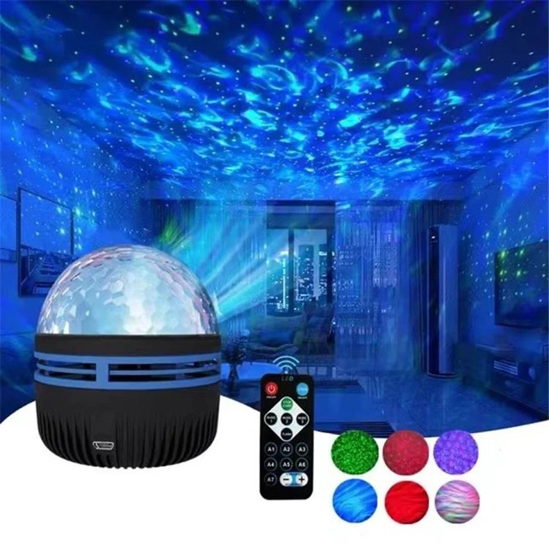 Mini LED Starry Sky Projection Light Bedroom Atmosphere Lights with Remote Control for Home Decor Room Christmas Party Disco