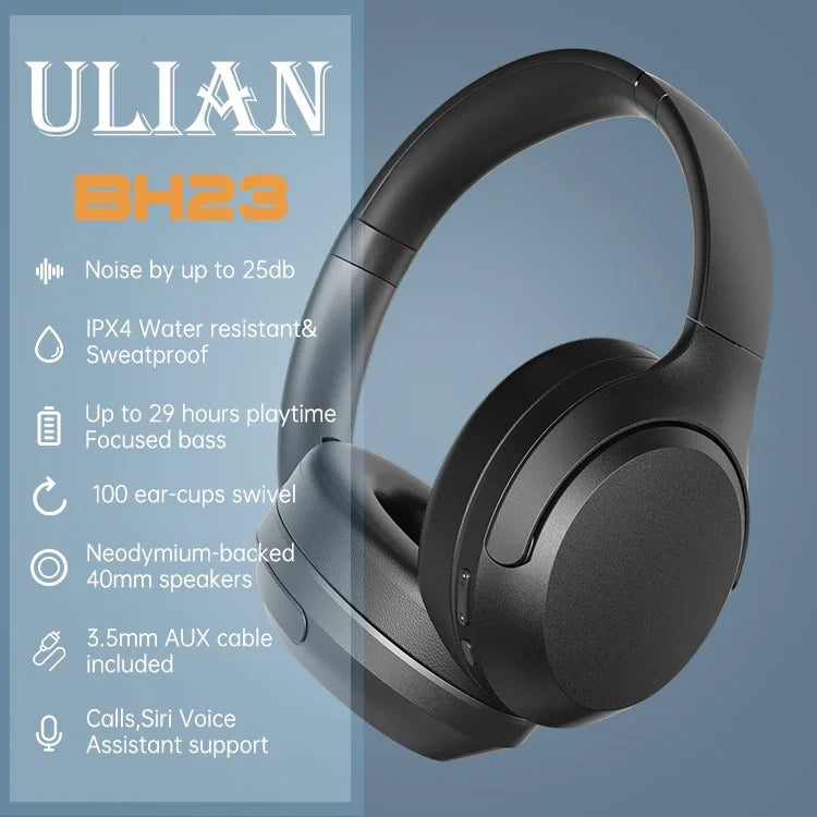 BH23 Hot Selling Brand Bluetooth Wireless Headphones Noise Cancelling Headset ANC Earphone Headphone With Microphone