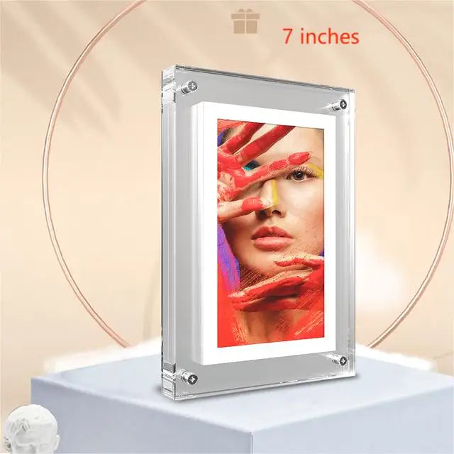 Acrylic Digital Photo Frame 5/7 Inchs 1000mAh Automatically rotate Display IPS Screen 4G Memory Battery Gravity Induction