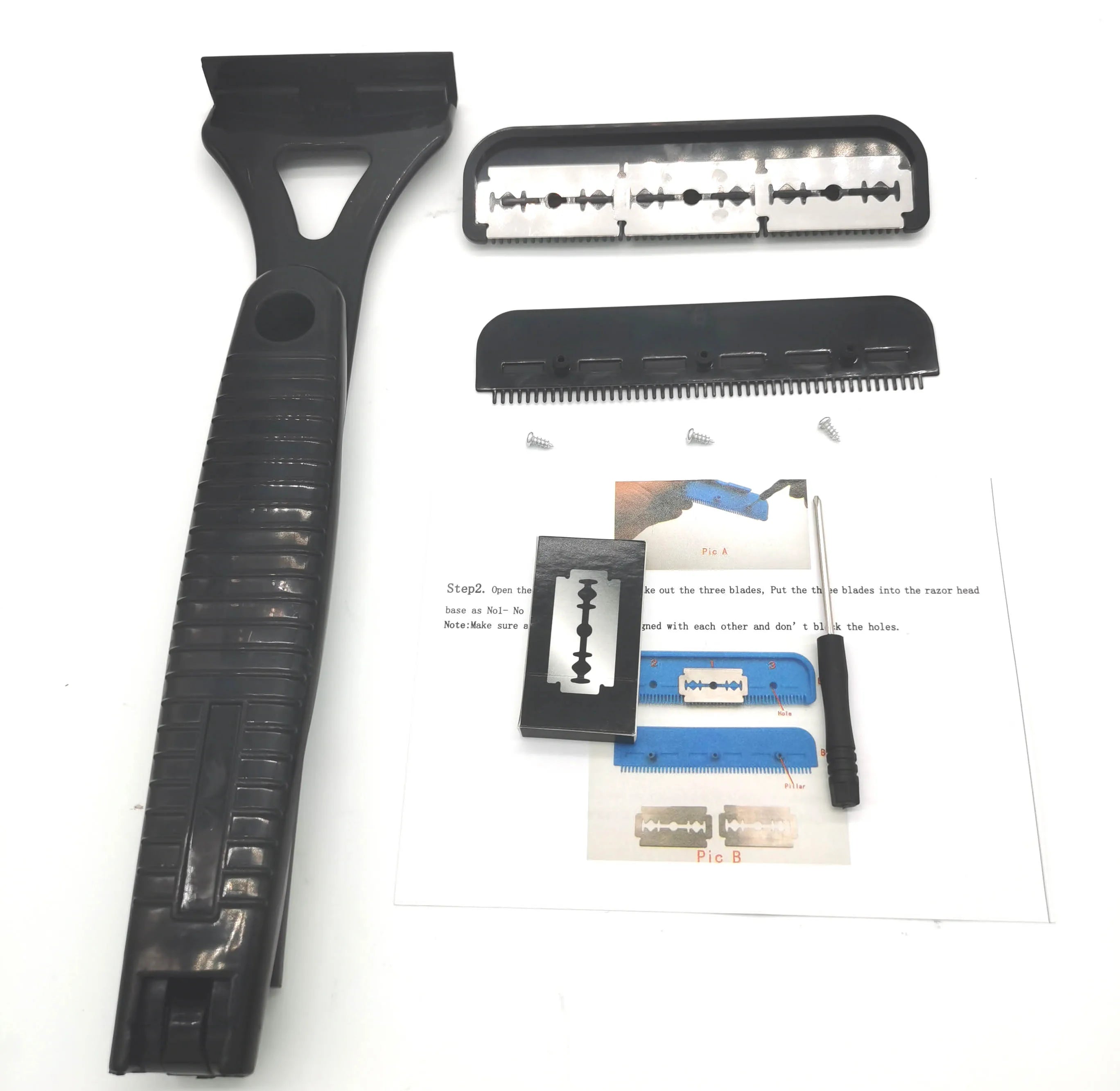 Safety Long Handle Folding Back Shaver Body Shaver Back Hair Trimmer Body Leg Back Razor Shaver Epilator Hair Removal Tool