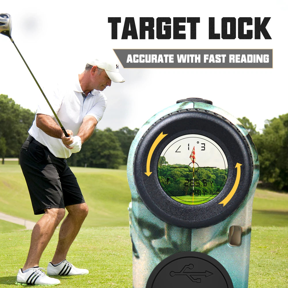 REVASRI Laser Rangefinder 1000M Hunting Range Finder with Rechargeable Battery Outdoor Target Acquisition Technology Monoculars