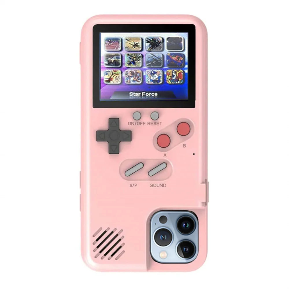 For iPhone 14 16 15 12 13 Pro Max X Xr Xs Max 7 8 Plus SE 2022 Playable Gameboy Case Retro 3D Video Game Cover Console