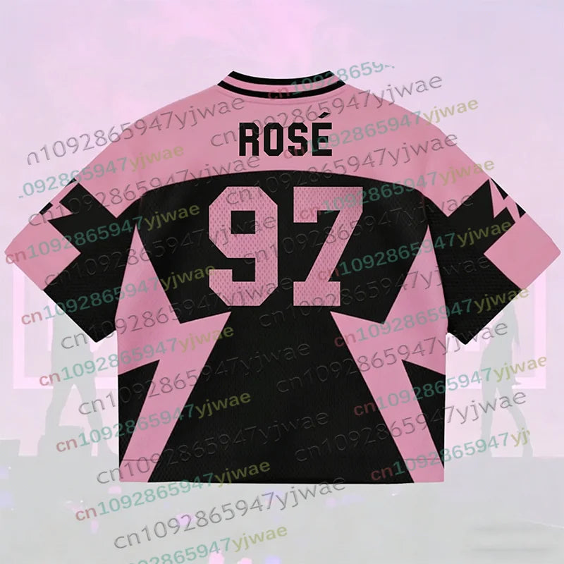 2026 New Y2K Korean Girl Group Concert Pink T-Shirt Summer Oversized Short Sleeve Fashion Casual Women's Men's Sports Jersey Top
