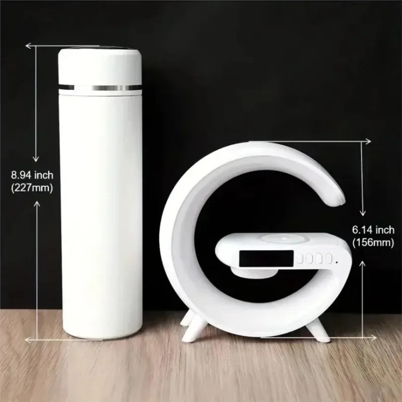 Multifunction Wireless Charger Pad Stand Speaker TF RGB Night Light Fast Charging Station for iPhone 16 15 Samsung Xiaomi Huawei