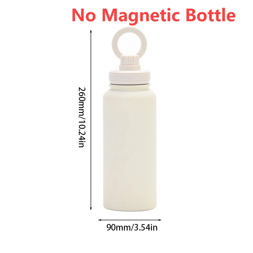 1000ML Sports Bottle With Magnetic Ring Insulated Bottle Water Bottle with Rotating Phone Holder Thermal Water Cup Thermal Mug