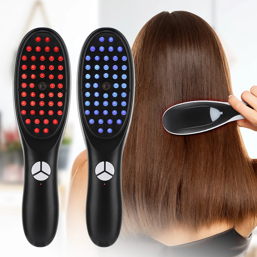 Electric Spray Massage Comb Hair Growth Vibration Head Massager Brush LED Anti Hair Loss Scalp Liquid Medicine Atomizing Comb