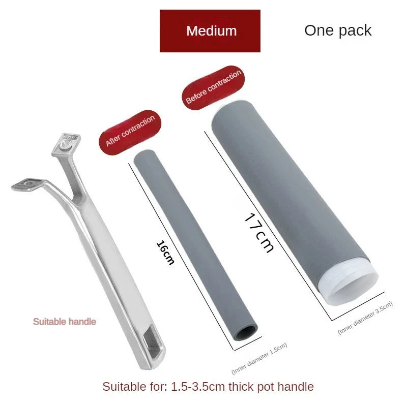Anti-scalding Pot Handle Heat Resistant Cover New Frying Pan Protector Hot Handle Holder Sleeve Rubber Pan Handle Sleeve