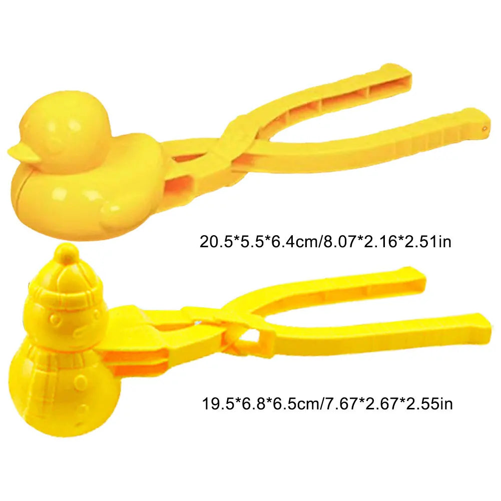 Snowball Maker Clip for Kids Adult Heart Snowflake Duck Shape Clip Tongs for Outdoor Sand Snow Ball Mold Toys Fight Sports Toys