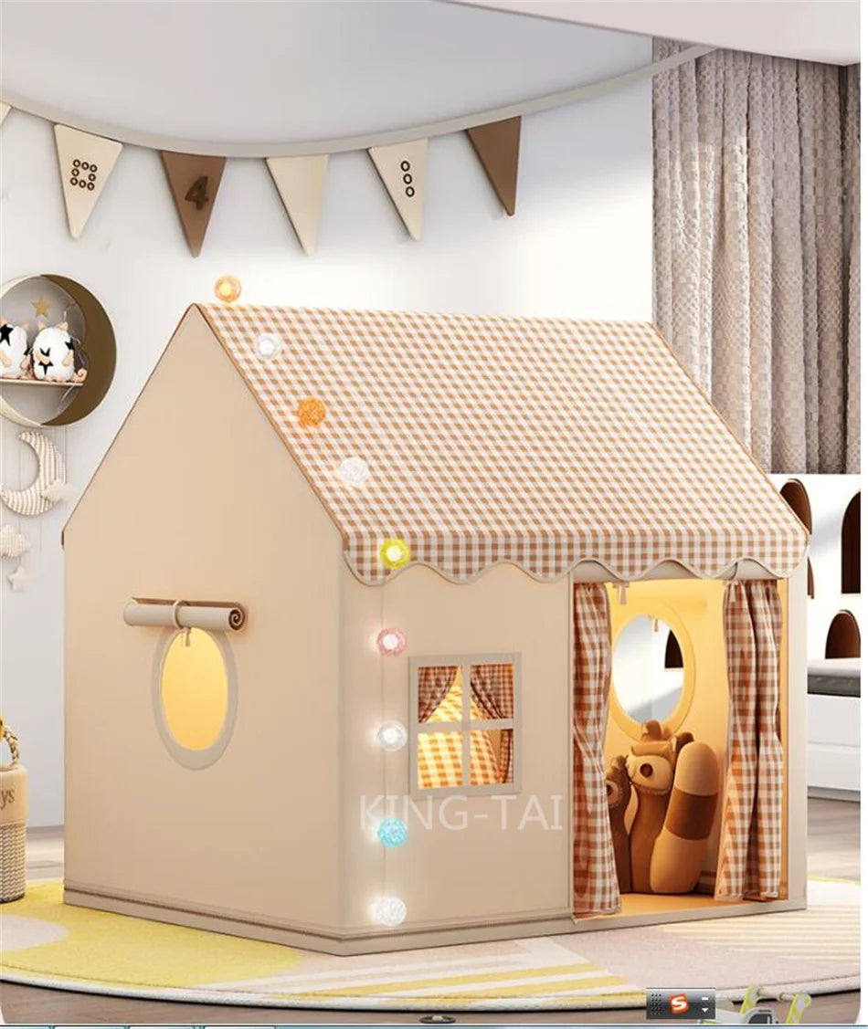 Kid Toys Tent Princess Castle Play House Cubby Children Small House Folding indoor Play tent Baby Tent Metal Frame No Light Ball