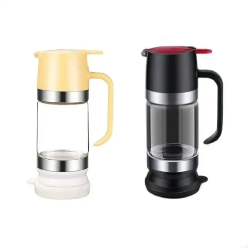 G2AB Push-Type Honeys Dispenser Large Capacity Glass Syrup Storage Jar with Handle Honeys Bottle for Kitchen and Dining Use