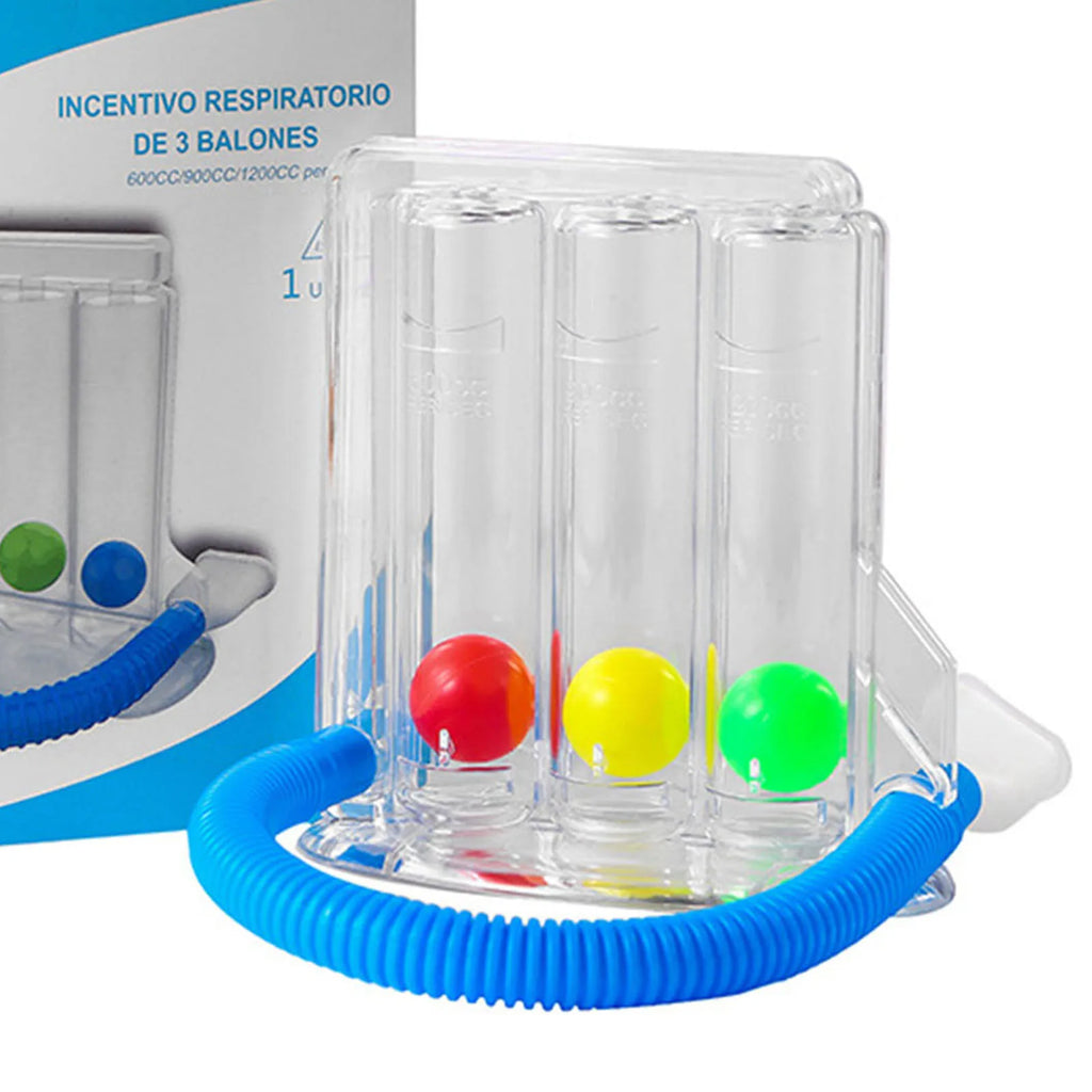 3/4 Balls Breathing Trainer Lung Function Improvement Trainer Respiratory Spirometry Breath Exerciser Measurement Tools