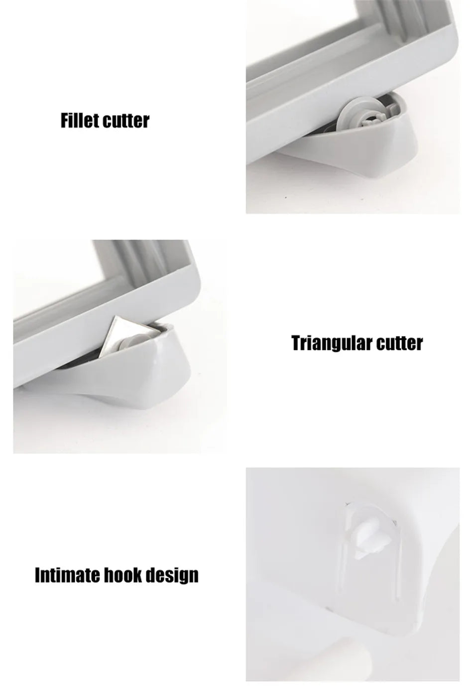 Large Food Cling Film Dispenser 4 In 1 Wall-Mounted Plastic Wrap Cutter Aluminium Foil Dispenser Kitchen Accessories Organizer