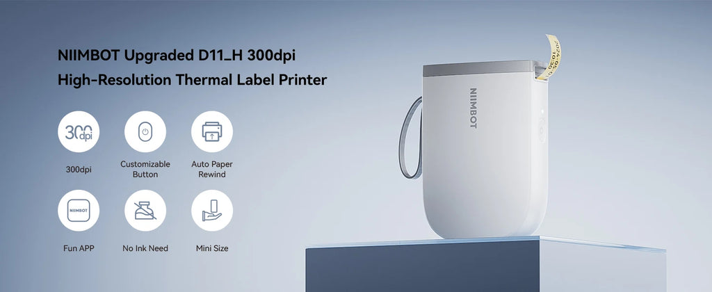 2024 Niimbot D11H Label Thermal Printer Portable Mini Pocket Maker Name Price Self-adhesive Sticker Paper roll for Phone Machine