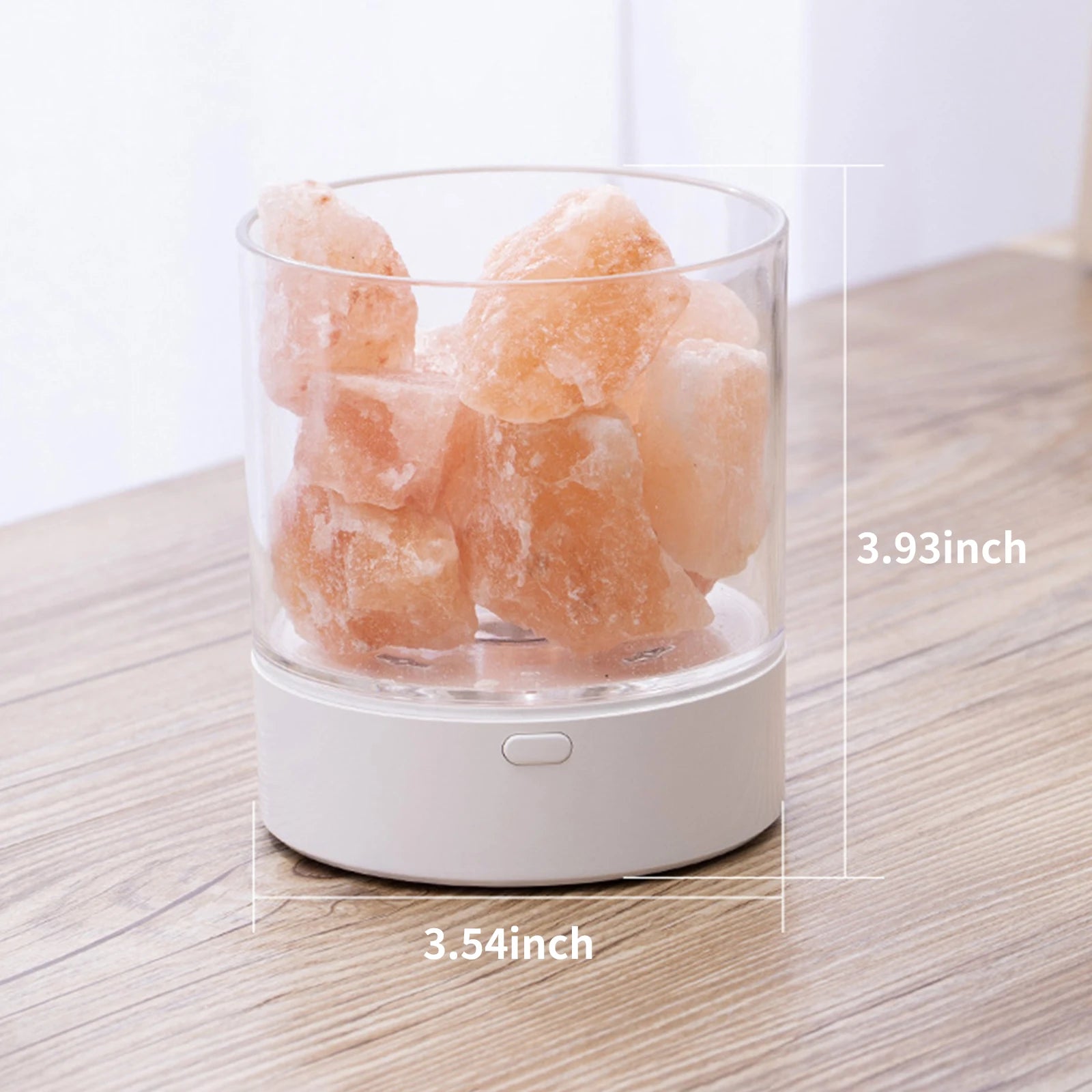 LED Rock Crystal Lamp Essential Oil Diffuser 7 Colors LED Crystal Salt Stone Night Light Home Office Bedroom Desktop Decoration