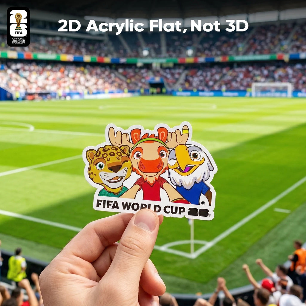 FIFA World Cup 2026 Official Fridge Magnet with Trophy, Host City & Mascot Design - Magnet Stickers for Refrigerator Souvenirs