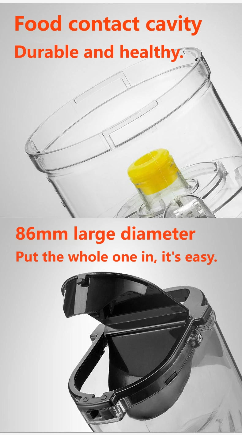 In stock Big Mouth Cold Press Commercial Orange Fruit Machine Electric Household Vegetable Juice Multifunctional Slow Juicer