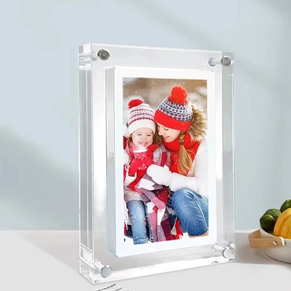 Acrylic Digital Photo Frame 5/7 Inchs 1000mAh Automatically rotate Display IPS Screen 4G Memory Battery Gravity Induction