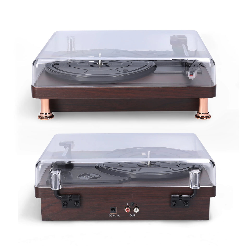 Retro Vinyl Record Player Record Player with Dustproof Cover Classic Nostalgic Style Record Player EU/US Plug Record Player