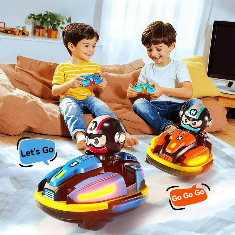 RC Bumper Car Football Battle Sports Game Toy 2.4G Remote Control Catapult Drift Doll Karting Toy with Music Light Toy Boy Gifts