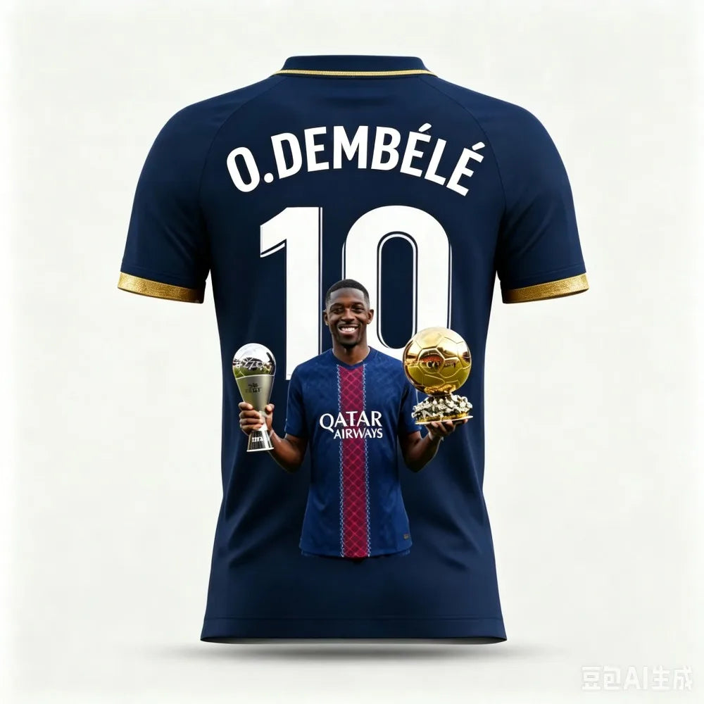 Dembele Style Summer 3D Printed Family Clothing Football Jersey T-shirt Quick-drying and Breathable Suitable for Outdoor Wear