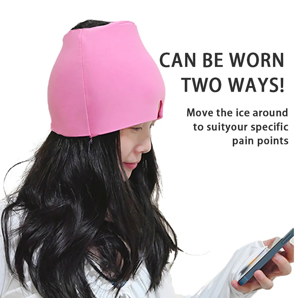 Gel Cold Compress Eye Mask Migraine Relief Cold Compress Therapy Cap Head Wrap Pack Eye Mask For Pressure Relieve Pain Ice Hat