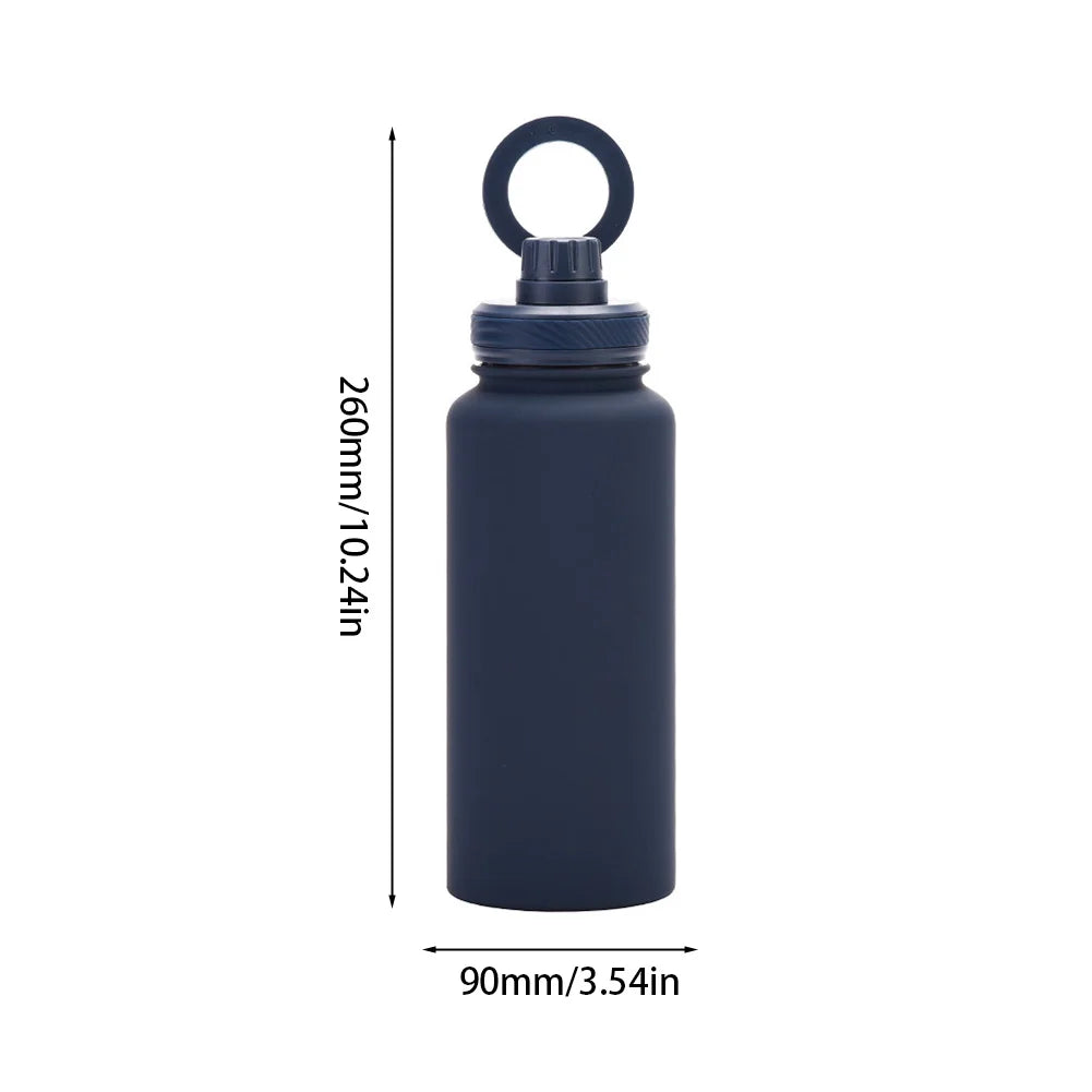 1000ML Sports Bottle With Magnetic Ring Insulated Bottle Water Bottle with Rotating Phone Holder Thermal Water Cup Thermal Mug